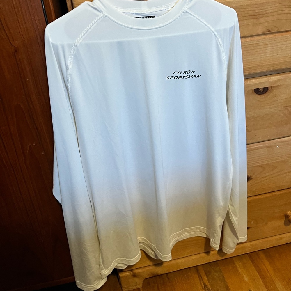 Filson long sleeve white lightweight tech shirt